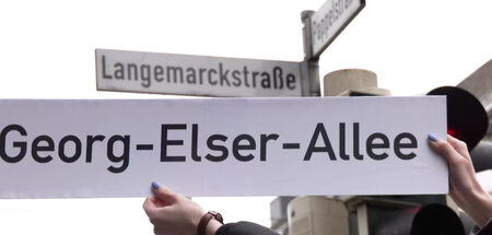 Der offiziellen Umbenennung in Georg-Elser-Allee dürfte faktisch...