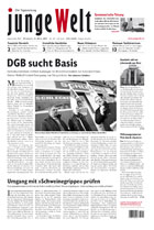 Aktuelle Titelseite der Tageszeitung junge Welt