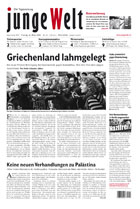 Aktuelle Titelseite der Tageszeitung junge Welt