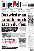 Aktuelle Titelseite der Tageszeitung junge Welt
