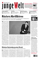 Aktuelle Titelseite der Tageszeitung junge Welt