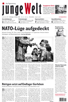 Aktuelle Titelseite der Tageszeitung junge Welt