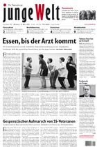 Aktuelle Titelseite der Tageszeitung junge Welt
