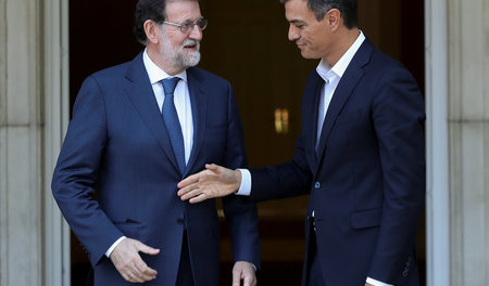 Vereint gegen Katalonien: Spaniens Ministerpräsident Mariano Raj...