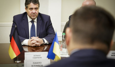 Bundesaußenminister Sigmar Gabriel am Mittwoch in Kiew
