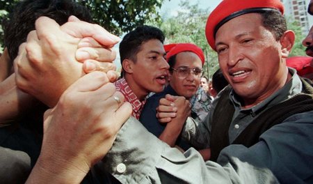 Hoffnungsträger. Venezuelas späterer Präsident Hugo Chávez am 31...