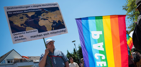 Protest gegen den US-Militärstützpunkt in Ramstein (29.6.2019)