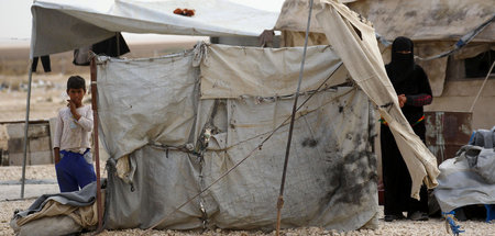 Ein Camp nahe Serekaniye in Nordsyrien (16.10.2019)