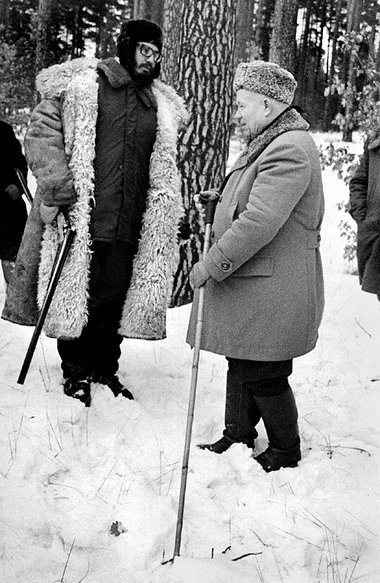 Fidel Castro und Nikita Chrustschow auf der Jagd, Januar 1964 (A...