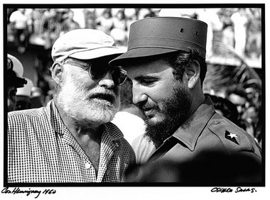 Fidel Castro und Ernest Hemingway auf dem Nadelfisch-Angelevent ...