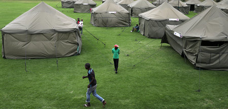 Kleinere Zelte, mehr Platz: In Pretoria hat man offenbar aus Feh...
