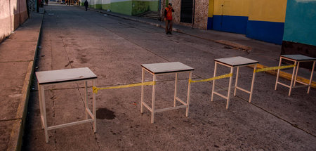 Absperrung bei den venezolanischen Parlamentswahlen (Merida, 6.1...