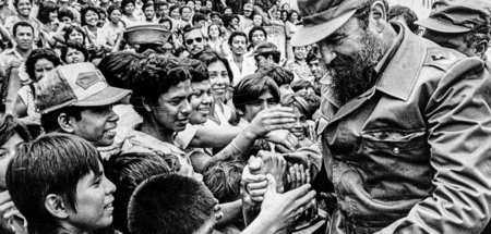 Der Zukunft zugewandt: Fidel Castro in Havanna Anfang der 1980er...