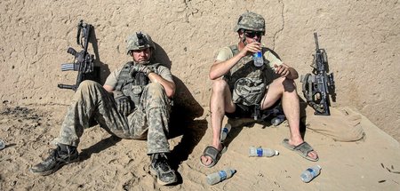 Überließen das Kämpfen der afghanischen Armee: US-Soldaten bei K...