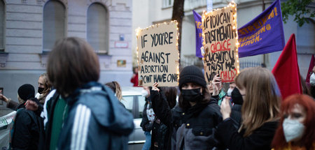 Auch in München demonstrierten am Sonnabend Feministinnen