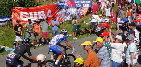 Auch während der Tour de France 2022 in der Schweiz demonstriert...