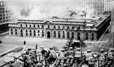 Der Präsidentenpalast La Moneda, Santiago de Chile, 11.September...