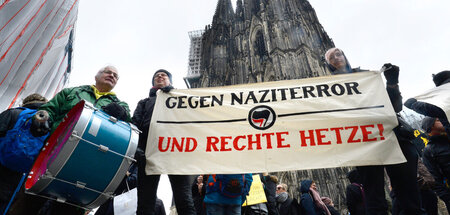 Demo vom Bündnis »Köln gegen rechts« gegen eine AfD-Kundgebung i...