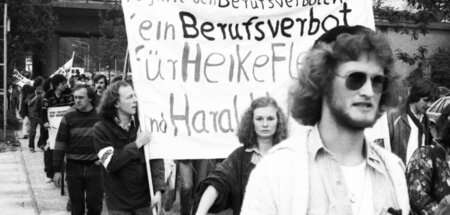Demonstration gegen Berufsverbote 1982 in Oldenburg