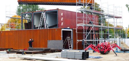 Bereits erprobtes Konzept: Hochseecontainer werden zu Studentenu...