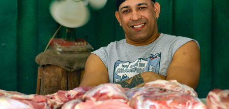 Fleisch im Angebot: Verkaufsstand in Havanna