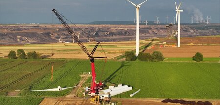 August 2023: Abriss der Windkraftanlagen nahe Garzweiler II