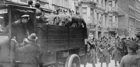 Polizeieinsatz in der Berliner Grenadierstraße im November 1923