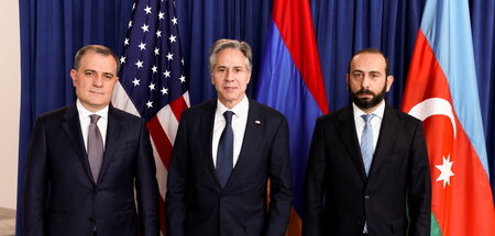 Beste Freunde: Die Außenminister Armeniens (Ararat Mirzoyan), de...