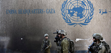 Zum Ziel israelischer Streitkräfte geworden: Das Hauptquartier d...