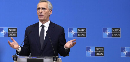 NATO-Generalsekretär Jens Stoltenberg am Mittwoch in Brüssel bei...