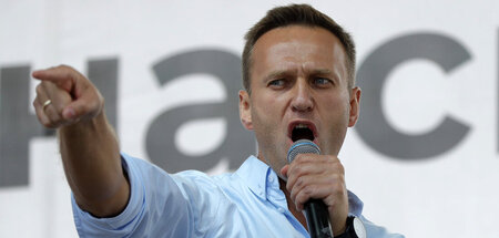 Lieblingspose des russischen Oppositionellen Alexej Nawalny (Mos