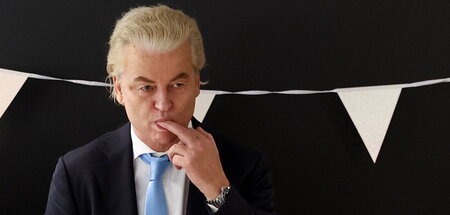 Prüft die Lage: Geert Wilders (Den Haag, 23.11.2023)