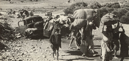Palästinenser fliehen aus Galiläa in den Libanon, Oktober/Novemb...