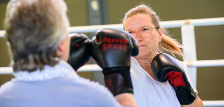 Handicap zum Trotz: Partnerübung samt Schlagabtausch von Parkins...