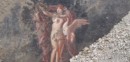 Leda mit dem Schwan: Malerei aus dem untergegangenen Pompeji