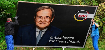 Abgeräumt: Laschet-Plakat nach der vergangenen Bundestagswahl