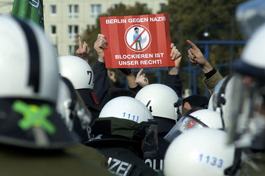 Protest gegen Neonaziaufmarsch in Berlin am 10. Oktober 2009
