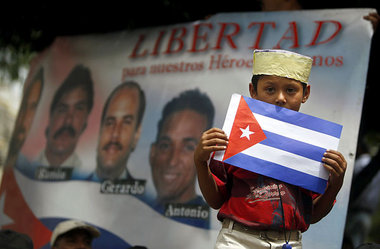 Die Solidarität mit den »Miami 5« ist international. Hier eine K...