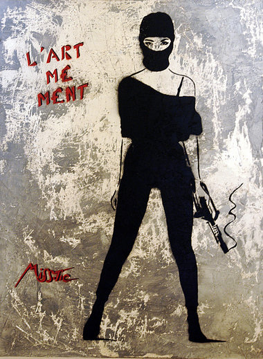 »L’art me ment / Die Kunst belügt mich / Be waff nung«