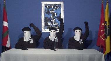 Szene aus der Videobotschaft der ETA vom Donnerstag abend