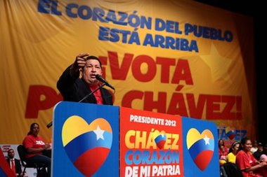 Hugo Chávez im Wahlkampf