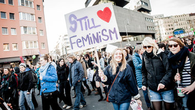 Kampf um Emanzipation: Demo zum internationalen Frauenkampftag i...