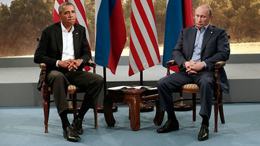 Obama (l.) und Putin: Angeregter Plausch unter Pr&auml;sidenten ...