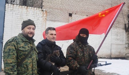 Alexej Markow (M.) ist Kommandeur einer kommunistischen Freiwill...