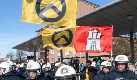 Erkennungszeichen der Identitären. Mit dem griechischen Buchstab...