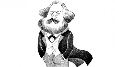 Auch dieser Superheld trägt gern wehende Mäntel: Karl Marx