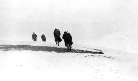 Italienische Partisanen in der Gegend um Ligonchio, Winter 1945