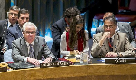 Russlands UN-Botschafter Witali Tschurkin am vergangenen Freitag...