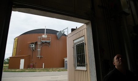 Biogasanlage in Kornwestheim (Baden-Württemberg). Der Betreiber ...