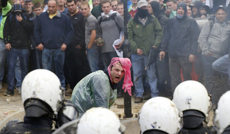 Wut in Brüssel: Im September vergangenen Jahres protestierten ru...